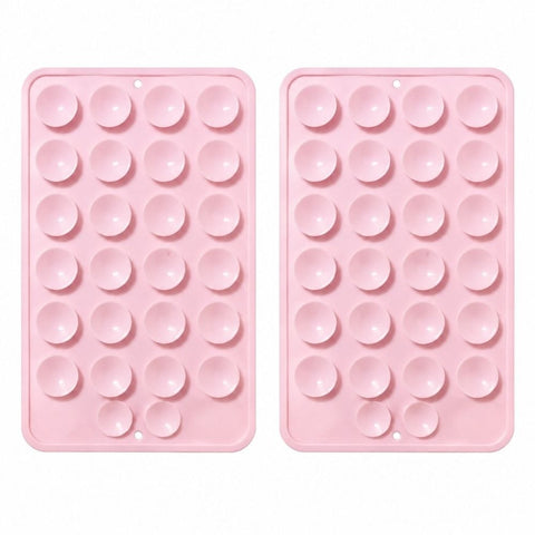 Darrahopens Electronics > Mobile Accessories > Car Mounts 2 Pcs Double-Sided Suction Cup Phone Holder, 24 Suction Cups Per Side, Detachable, Waterproof, Suitable For Any Smooth Surface,5.3*8*0.5cm,Pink In Australia - Darrahopens