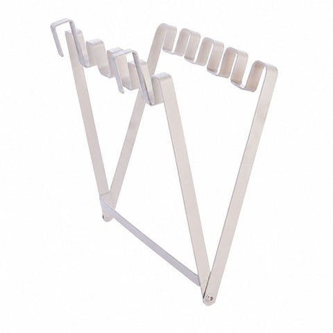 1 Pcs Foldable Trash Bag Holder, Simple Hanging Plastic Bag Holder, Kitchen Rack, No Drilling, Portable,26*24cm,White In Australia - Darrahopens