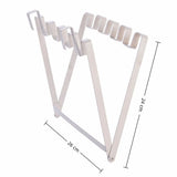1 Pcs Foldable Trash Bag Holder, Simple Hanging Plastic Bag Holder, Kitchen Rack, No Drilling, Portable,26*24cm,White
