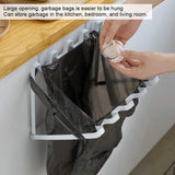 1 Pcs Foldable Trash Bag Holder, Simple Hanging Plastic Bag Holder, Kitchen Rack, No Drilling, Portable,26*24cm,White
