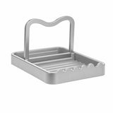 Multifunctional Pot Lid Holder Rack Keeps Countertop Dry Anti Rust Spoon Rest Stovetop And Kitchen Counter Kitchen,Easy To Clean,18.2*14*10.5cm,Grey
