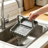 Multifunctional Pot Lid Holder Rack Keeps Countertop Dry Anti Rust Spoon Rest Stovetop And Kitchen Counter Kitchen,Easy To Clean,18.2*14*10.5cm,Grey