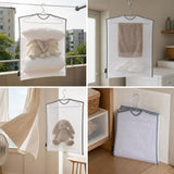 2 Pcs Foldable Mesh Storage Bags, Suitable For Pillows, Dolls And Cushions, Can Be Hung In The Garden For Drying,45*55cm,Grey