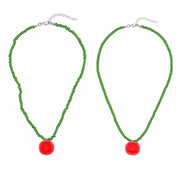 Darrahopens Fashion > Women's Fashion > Women's Jewellery 2 Pcs Bohemian Style Korean Colorful Candy Star Tassel Pendant Necklace, Tomato-Shaped Chain, Aesthetic Jewelry,45-50cm,extension chain In Australia - Darrahopens