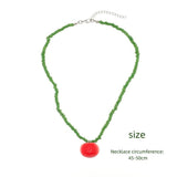 Darrahopens Fashion > Women's Fashion > Women's Jewellery 2 Pcs Bohemian Style Korean Colorful Candy Star Tassel Pendant Necklace, Tomato-Shaped Chain, Aesthetic Jewelry,45-50cm,extension chain In Australia - Darrahopens