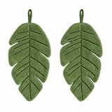 2 Pcs Leaf Shaped Towel Set, Soft Absorbent Hanging Towel,Suitable For Bathroom, Kitchen, Home Decor,Exclusive Gift For Plant Lovers,27*16cm In Australia - Darrahopens