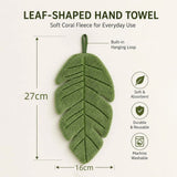 2 Pcs Leaf Shaped Towel Set, Soft Absorbent Hanging Towel,Suitable For Bathroom, Kitchen, Home Decor,Exclusive Gift For Plant Lovers,27*16cm In Australia - Darrahopens