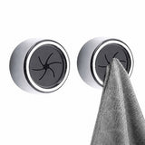 Darrahopens Home & Garden > Bathroom Accessories > Towel Racks & Holders 2 Pcs Kitchen Towel Holder, Self Adhesive Wall Towel Hook, Round Wall Mount Towel Holder For Bathroom, Kitchen,4.2*4.2*2.2cm,silvery In Australia - Darrahopens