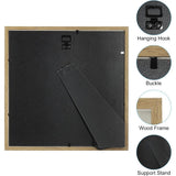 Square Concert Travel Shadow Box Transparent Postcard Ticket Shadow Box Picture Frame For Home Memory Frame Boxes,20*20cm,Natural-WoodColor