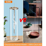 Darrahopens Home & Garden > Decor > Candles & Diffusers Inverted Wire Incense Burner, Wire Incense Burner, Glass Hardware Inverted Metal Incense Clip Glass Tube, Anti Ash Fly Incense Burner,8*8*21cm In Australia - Darrahopens