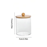Darrahopens Health & Beauty > Cosmetic Storage > Makeup Organisation & Storage 4 Pcs Dental Floss & Cotton Swab Storage Box With Lid, 10oz Transparent Bathroom Organizer Box, Also Suitable As Vanity Organizer,7*7*11cm In Australia - Darrahopens