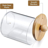 Darrahopens Health & Beauty > Cosmetic Storage > Makeup Organisation & Storage 4 Pcs Dental Floss & Cotton Swab Storage Box With Lid, 10oz Transparent Bathroom Organizer Box, Also Suitable As Vanity Organizer,7*7*11cm In Australia - Darrahopens