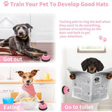 1 Set Pet Training Bells, Dog Potty Training And Outdoor Communication Bells, Dog Agility Training Interactive Toys,7*4.5cm,Black-pink