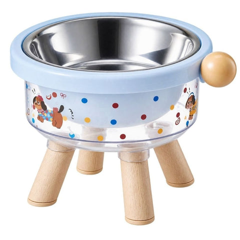Darrahopens Pet Care > Dog Supplies > Dog Bowls, Feeders & Waterers 1 Pcs 350ml High-Quality Dual Layer Dopamine Pet Elevated Bowl, Anti-Spill Food & Water Bowl For Cats And Dogs,12*16cm,Blue In Australia - Darrahopens