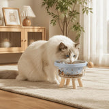 Darrahopens Pet Care > Dog Supplies > Dog Bowls, Feeders & Waterers 1 Pcs 350ml High-Quality Dual Layer Dopamine Pet Elevated Bowl, Anti-Spill Food & Water Bowl For Cats And Dogs,12*16cm,Blue In Australia - Darrahopens