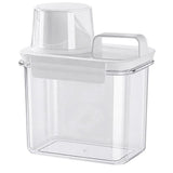 1 Pcs 1100ml Airtight Food Storage Container For Pet Food, Grain,Large Capacity With Measuring Scale Lid And Carry Handle, ,12.8*8*17.9cm