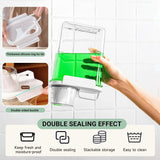 1 Pcs 1100ml Airtight Food Storage Container For Pet Food, Grain,Large Capacity With Measuring Scale Lid And Carry Handle, ,12.8*8*17.9cm