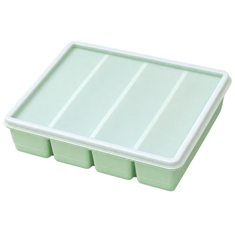 1 Pcs 600ml Silicone Freezer Tray With Lid - Kitchen Storage For Soup, Broth & Sauces,17.2*14.5*3.2cm,Green In Australia - Darrahopens