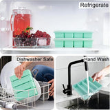 1 Pcs 600ml Silicone Freezer Tray With Lid - Kitchen Storage For Soup, Broth & Sauces,17.2*14.5*3.2cm,Green
