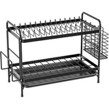 Dish Drying Rack Household Double Layer Multifunctional Drain Rack Kitchen Countertop Storage Rack Dishes and Cutlery Storage Rack for Various Kitchenware In Australia - Darrahopens