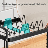 Dish Drying Rack Household Double Layer Multifunctional Drain Rack Kitchen Countertop Storage Rack Dishes and Cutlery Storage Rack for Various Kitchenware In Australia - Darrahopens