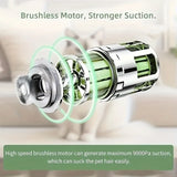 5-in-1 Wireless Pet Groomer, 10000Pa Strong Suction, Low Noise, No Flying Hair – A Must-Have for Cats, Dogs & Home Cleaning（GREEN)N)