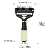 3-in-1 Pet Grooming Rake Comb: Painless Dematting, Deep Deshedding, for Long & Short Hair. Ergonomic Non-Slip Handle, Foldable & Easy to Store.