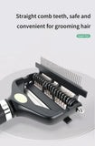 3-in-1 Pet Grooming Rake Comb: Painless Dematting, Deep Deshedding, for Long & Short Hair. Ergonomic Non-Slip Handle, Foldable & Easy to Store.