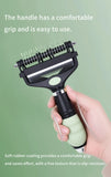 3-in-1 Pet Grooming Rake Comb: Painless Dematting, Deep Deshedding, for Long & Short Hair. Ergonomic Non-Slip Handle, Foldable & Easy to Store.