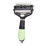 3-in-1 Pet Grooming Rake Comb: Painless Dematting, Deep Deshedding, for Long & Short Hair. Ergonomic Non-Slip Handle, Foldable & Easy to Store.