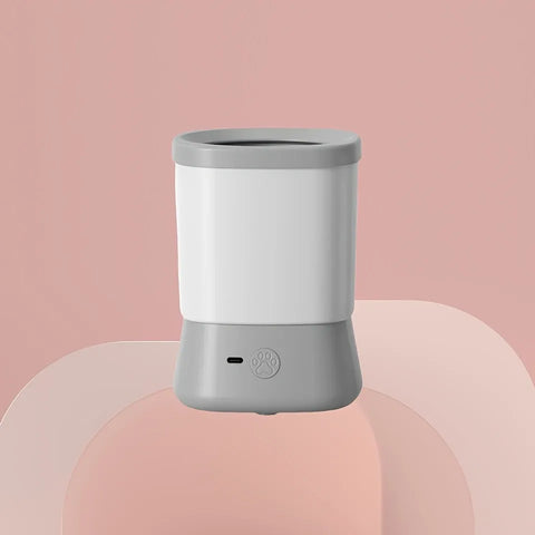 Pet Automatic Paw Cleaner with 360° Rotating Silicone Bristles, 2-Speed Settings, Type-C Rechargeable — A Must-Have for Small/Medium Cats & Dogs.(grey) In Australia - Darrahopens