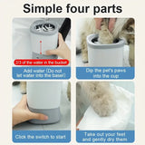 Pet Automatic Paw Cleaner with 360° Rotating Silicone Bristles, 2-Speed Settings, Type-C Rechargeable — A Must-Have for Small/Medium Cats & Dogs.(grey)
