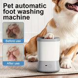 Pet Automatic Paw Cleaner with 360° Rotating Silicone Bristles, 2-Speed Settings, Type-C Rechargeable — A Must-Have for Small/Medium Cats & Dogs.(blue)