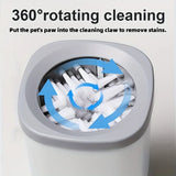 Pet Automatic Paw Cleaner with 360° Rotating Silicone Bristles, 2-Speed Settings, Type-C Rechargeable — A Must-Have for Small/Medium Cats & Dogs.(blue)