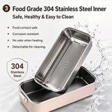 900ml Cordless Electric Heating Lunch Box, 7200mAh Battery Life, Portable & Insulated, Enjoy Hot Meals Anytime, Anywhere（ pink)