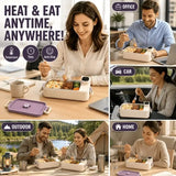 900ml Cordless Electric Heating Lunch Box, 7200mAh Battery Life, Portable & Insulated, Enjoy Hot Meals Anytime, Anywhere（ pink)