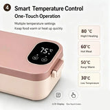 900ml Cordless Electric Heating Lunch Box, 7200mAh Battery Life, Portable & Insulated, Enjoy Hot Meals Anytime, Anywhere(GREY)