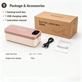 900ml Cordless Electric Heating Lunch Box, 7200mAh Battery Life, Portable & Insulated, Enjoy Hot Meals Anytime, Anywhere(GREY)