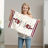 5PCS Microfiber Christmas Towels, Multiple Classic Patterns, Soft & Absorbent to Decorate Your Holiday Atmosphere