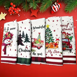 5PCS Microfiber Christmas Towels, Multiple Classic Patterns, Soft & Absorbent to Decorate Your Holiday Atmosphere In Australia - Darrahopens