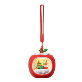 Christmas Apple House Atmosphere Night Light, 3-Level Dimming Warm Glow, Little Deer Snowy Fairy Tale Lamp