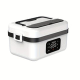 Portable Wireless Heating Lunch Box, Food-grade Stainless Steel with Even Heating, Ideal for Hot Meals While Commuting & Outdoors（black）