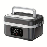 Portable Wireless Heating Lunch Box, Food-grade Stainless Steel with Even Heating, Ideal for Hot Meals While Commuting & Outdoors（white）