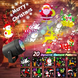 Christmas Projection Lamp, Sleek Black Matte Body, Compact & Portable, USB Powered, 20 Dynamic Rotating Patterns, Creates Colorful Dreamy Holiday Light Ambiance