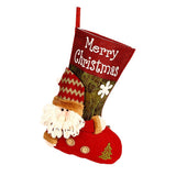 Christmas Plush Decorative Stockings, Exquisite Patchwork Craft, Fill Them with Fairy Tales and Surprise Gifts (Snowflake & Reindeer)