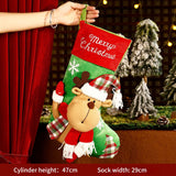 Christmas Plush Decorative Stockings, Exquisite Patchwork Craft, Fill Them with Fairy Tales and Surprise Gifts (Snowflake & Reindeer)
