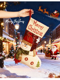 Christmas Plush Decorative Stockings, Exquisite Patchwork Craft, Fill Them with Fairy Tales and Surprise Gifts (Button Reindeer)