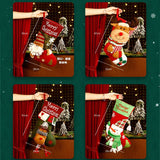 Christmas Plush Decorative Stockings, Exquisite Patchwork Craft, Fill Them with Fairy Tales and Surprise Gifts (Plaid Hat Santa)