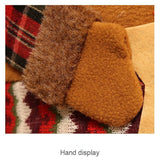 Christmas Handmade Fabric Chair Cover, Reindeer 3D Appliqué, Brighten Up Your Holiday Atmosphere