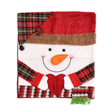 Christmas Handmade Fabric Chair Cover, Reindeer 3D Appliqué, Brighten Up Your Holiday Atmosphere